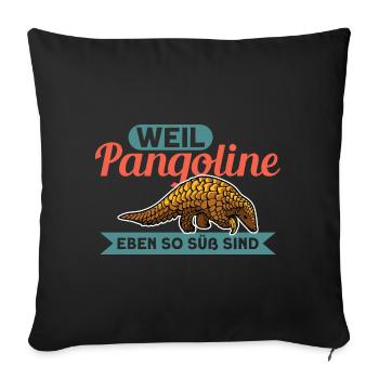 Pangolin Liebhaber Vintage Retro Pangolin - Sofakissenbezug 45 x 45 cm - Schwarz - Vorne