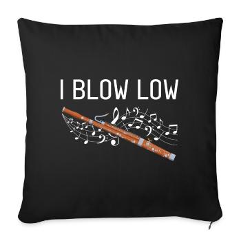 Bassoonist for bassoon orchestra and bassoonist - Sofa pillowcase 17,3'' x 17,3'' (45 x 45 cm) - black - Front