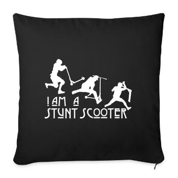Stunt Scooter - Sofakissenbezug 45 x 45 cm - Schwarz - Vorne