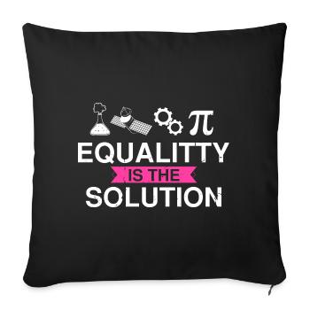 Steminist Science Design for Women Science - Sofa pillowcase 17,3'' x 17,3'' (45 x 45 cm) - black - Front