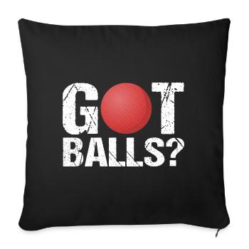 Dodgeball for Dodgeball Player and Gaga Ball - Sofa pillowcase 17,3'' x 17,3'' (45 x 45 cm) - black - Front
