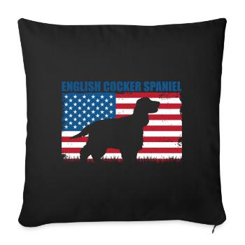 Deutsch Cocker Spaniel - Housse de coussin décorative 45 x 45 cm - noir - Devant