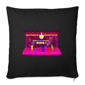 Disco, Pink, 80s, Retro, Party, Old School - Sofa pillowcase 17,3'' x 17,3'' (45 x 45 cm) - black - Front