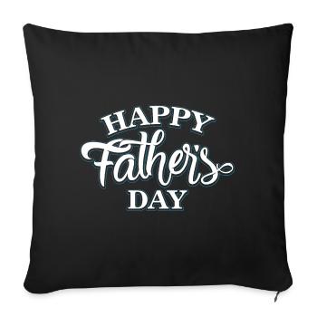 Bonne fête des pères - Housse de coussin décorative 45 x 45 cm - noir - Devant