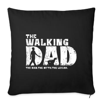 Weimaraner Dog Papa The Walking Dad - Sofa pillowcase 17,3'' x 17,3'' (45 x 45 cm) - black - Front