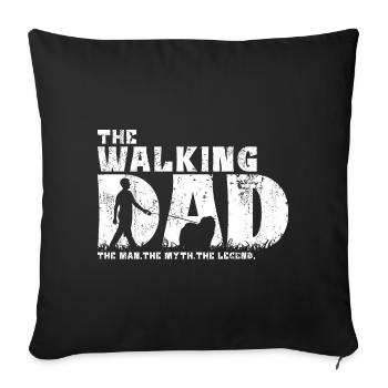 Chow Chow Hund Walking Dad Papa Vater - Sofakissenbezug 45 x 45 cm - Schwarz - Vorne