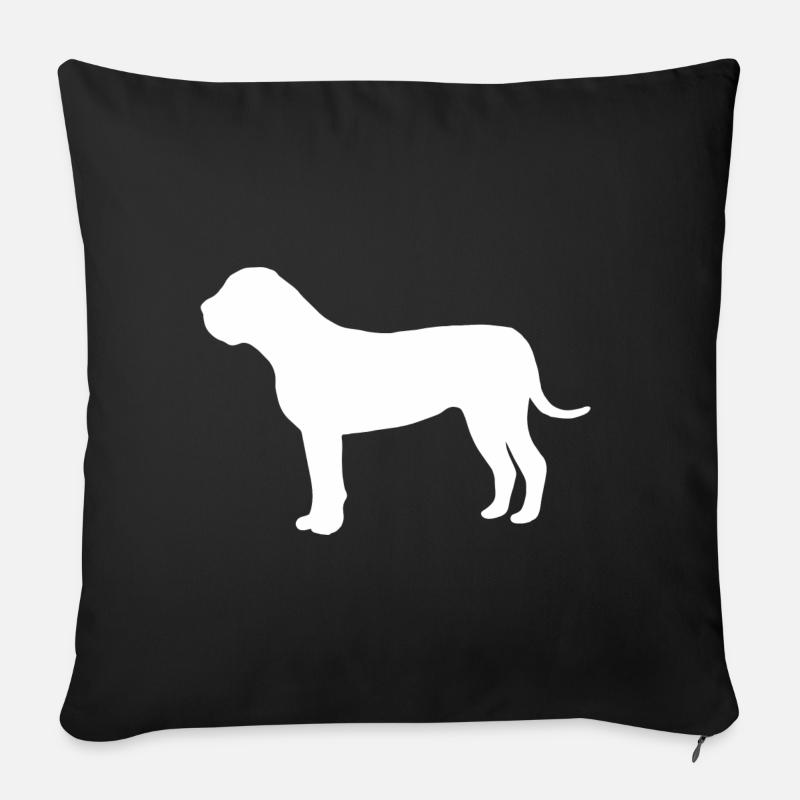 Boerboel Silhouette - Sofakissenbezug 45 x 45 cm - Schwarz