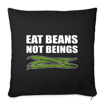 Vegetarisches Leben Vegetarier - Sofakissenbezug 45 x 45 cm - Schwarz - Vorne