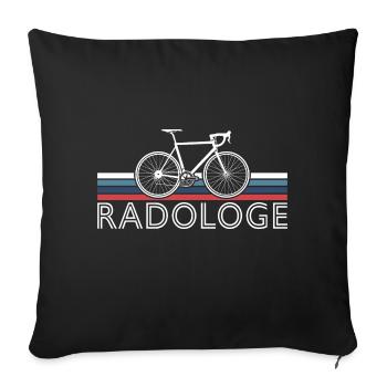 RADOLOGE CYCOLOGIST RADRENNFAHRER RETRO RENNRAD - Sofakissenbezug 45 x 45 cm - Schwarz - Vorne