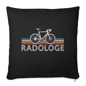 RADOLOGE CYCOLOGIST RADRENNFAHRER RETRO RENNRAD - Sofakissenbezug 45 x 45 cm - Schwarz - Vorne