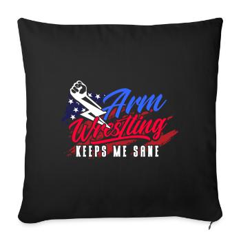 Le bras de fer me garde dans l’ le bras de fer - Housse de coussin décorative 45 x 45 cm - noir - Devant