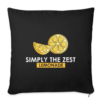 Lemonade Lemon Lemonade Lemonade Lemonade Stand Design - Sofa pillowcase 17,3'' x 17,3'' (45 x 45 cm) - black - Front