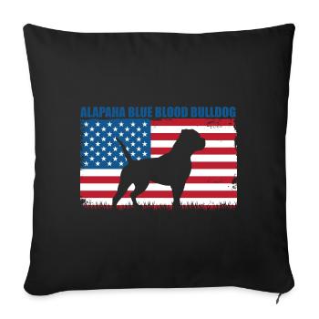 Alapaha Blue Blood Bulldog - Housse de coussin décorative 45 x 45 cm - noir - Devant