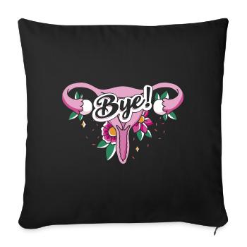 Hysterectomy Uterus Removal Survivor Supracervical - Sofa pillowcase 17,3'' x 17,3'' (45 x 45 cm) - black - Front