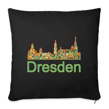Dresde E 20 - Housse de coussin décorative 45 x 45 cm - noir - Devant