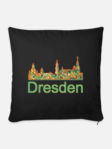 dresden e 20 - Sofakissenbezug 45 x 45 cm - Schwarz