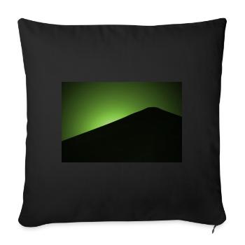Moonlight green - Sofa pillowcase 17,3'' x 17,3'' (45 x 45 cm) - black - Front