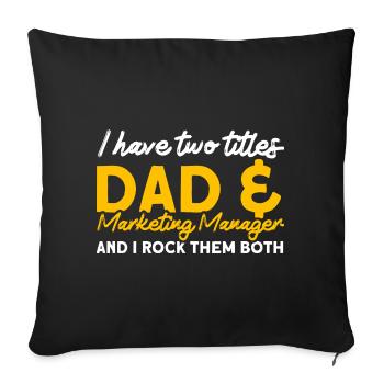 Title Marketing Manager Digital Marketing - Sofa pillowcase 17,3'' x 17,3'' (45 x 45 cm) - black - Front