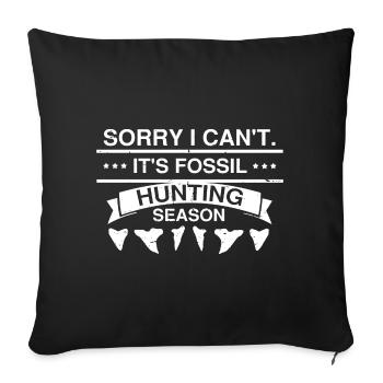 Fossil Archaeology Design Fossils Fossil Hunters - Sofa pillowcase 17,3'' x 17,3'' (45 x 45 cm) - black - Front