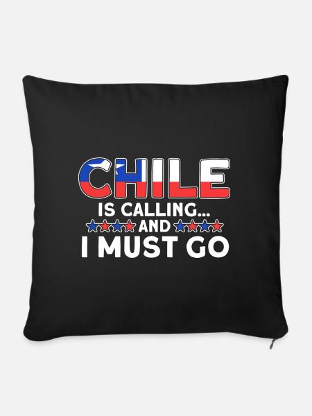 Chile ruft Chile Souvenir - Sofakissenbezug 45 x 45 cm - Schwarz