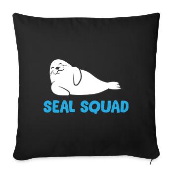 Seehund - Seal Squad - Sofakissenbezug 45 x 45 cm - Schwarz - Vorne