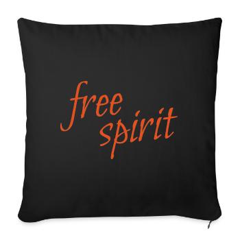 L’ libre – l’expression audacieuse de l’indépendance - Housse de coussin décorative 45 x 45 cm - noir - Devant