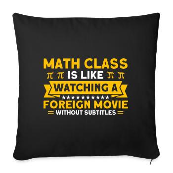 Math Mathematics Science Math Gift - Sofa pillowcase 17,3'' x 17,3'' (45 x 45 cm) - black - Front