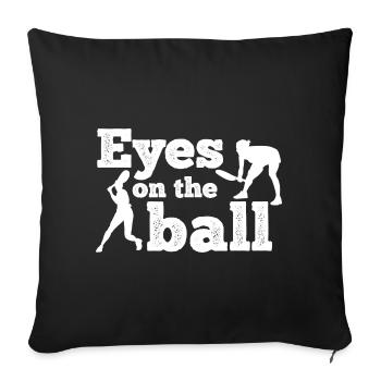 Tennisplatz Spruch Für Tennis - Sofakissenbezug 45 x 45 cm - Schwarz - Vorne