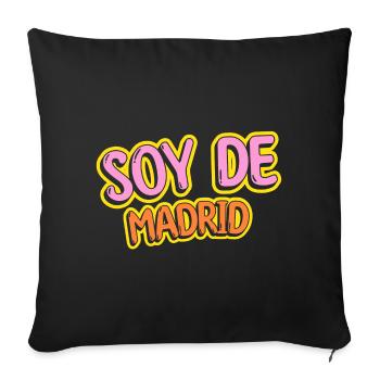 Soy de Madrid - Housse de coussin décorative 45 x 45 cm - noir - Devant