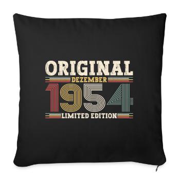 69e anniversaire Original Décembre Né 1954 - Housse de coussin décorative 45 x 45 cm - noir - Devant