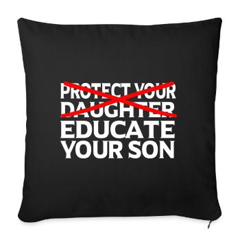Feministin Feminismus Emanzipation Geschenk - Sofakissenbezug 45 x 45 cm - Schwarz - Vorne