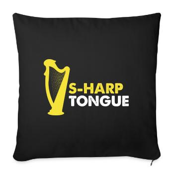 Conceptions de joueurs de harpe pour les conceptions de joueurs de harpe - Housse de coussin décorative 45 x 45 cm - noir - Devant