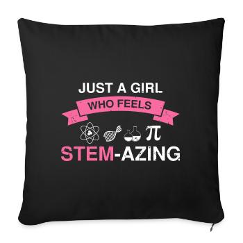 Professeur Steminist Designs for Equality Stem - Housse de coussin décorative 45 x 45 cm - noir - Devant
