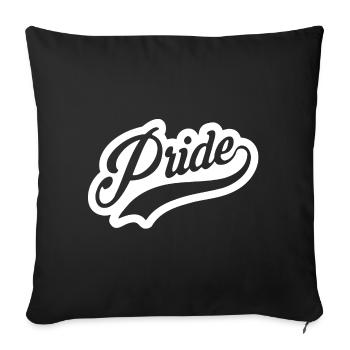 Logo du script de la fierté - Housse de coussin décorative 45 x 45 cm - noir - Devant