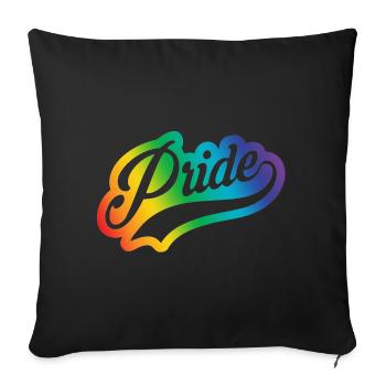 Pride Script out clr - Housse de coussin décorative 45 x 45 cm - noir - Devant