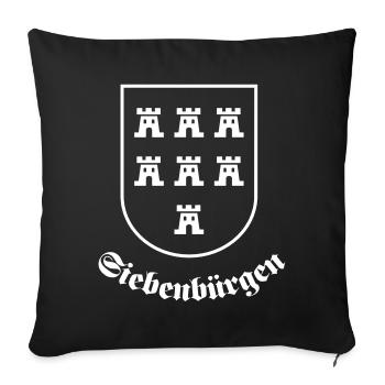 Saxony Coat Of Arms "Transylvania" monochrome - Sofa pillowcase 17,3'' x 17,3'' (45 x 45 cm) - black - Front