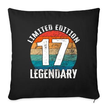 Joyeux anniversaire - 17th Birthday Limited Edition - Housse de coussin décorative 45 x 45 cm - noir - Devant