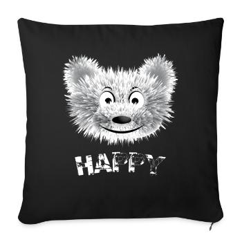 Happy Bear - Baby Bear Cute - Sofa pillowcase 17,3'' x 17,3'' (45 x 45 cm) - black - Front