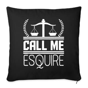 Lawyer Call Me Esquire - Sofa pillowcase 17,3'' x 17,3'' (45 x 45 cm) - black - Front