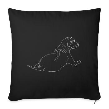 Rhodesian Ridgeback - Sofakissenbezug 45 x 45 cm - Schwarz - Vorne
