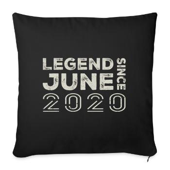 Juni 2020 Geburtstag Juni 2020 Juni Geschenk 2020 - Sofakissenbezug 45 x 45 cm - Schwarz - Vorne