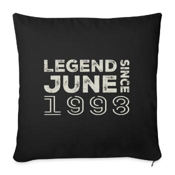 Juni 1998 Geburtstag Juni 1998 Juni Geschenk 1998 - Sofakissenbezug 45 x 45 cm - Schwarz - Vorne