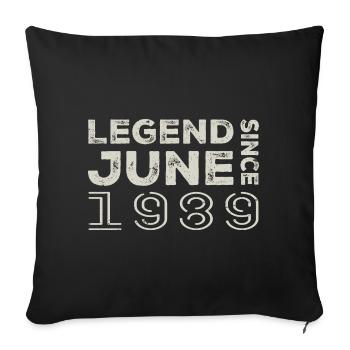 Juni 1989 Geburtstag Juni 1989 Juni Geschenk 1989 - Sofakissenbezug 45 x 45 cm - Schwarz - Vorne