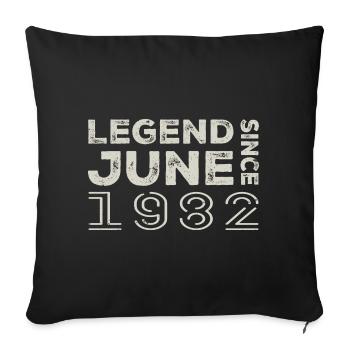 Juni 1982 Geburtstag Juni 1982 Juni Geschenk 1982 - Sofakissenbezug 45 x 45 cm - Schwarz - Vorne
