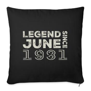 Juni 1981 Geburtstag Juni 1981 Juni Geschenk 1981 - Sofakissenbezug 45 x 45 cm - Schwarz - Vorne