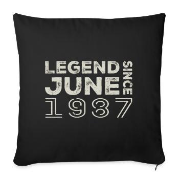 June 1987 Birthday June 1987 June Gift 1987 - Sofa pillowcase 17,3'' x 17,3'' (45 x 45 cm) - black - Front