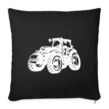 tracteur - Housse de coussin décorative 45 x 45 cm - noir - Devant