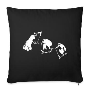 Scooter gift - Sofa pillowcase 17,3'' x 17,3'' (45 x 45 cm) - black - Front