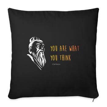 Confucianism Confucius Proverbs - Sofa pillowcase 17,3'' x 17,3'' (45 x 45 cm) - black - Front