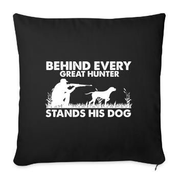 Duck Hunting Duck Hunting Hunter Duck Hunter Duck Hunter Design - Sofa pillowcase 17,3'' x 17,3'' (45 x 45 cm) - black - Front